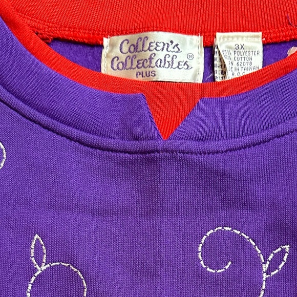 RED HATS PURPLE & RED Embroidered Sweatshirt 3X - Picture 7 of 9